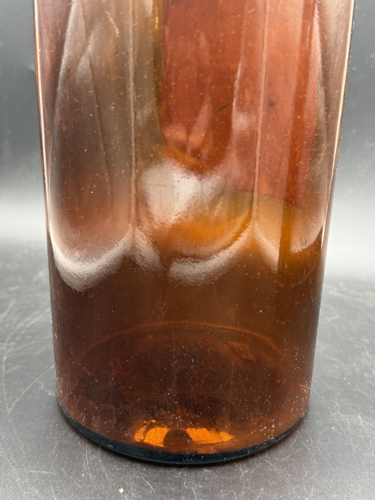 Antique 1910 Norwich NY Pharmacal Bottle Morphine Opium Label Dr Hubbell 9.5"