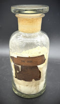 Antique Zinc Oxide Large Apothecary Bottle Glass Stopper Pharmacy Label New York