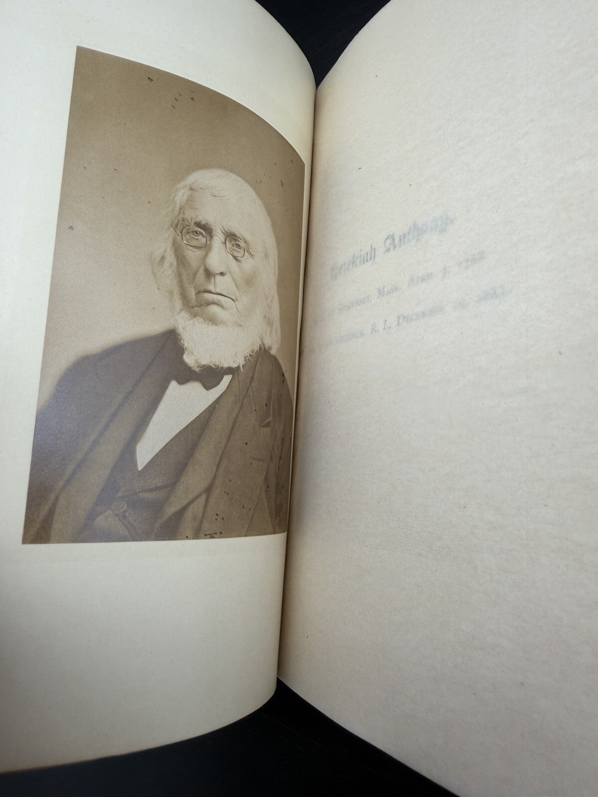 1883 Memorial Hezekiah Anthony Providence RI Photo Portrait Book Pamphlet