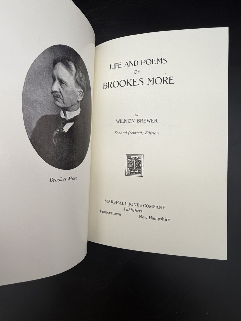 Vintage Book, Life and Poems of Brookes More 2nd Revised Edition 1980 Wilmon Brewer DJ