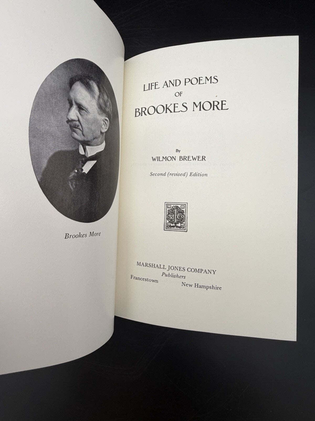 Vintage Book, Life and Poems of Brookes More 2nd Revised Edition 1980 Wilmon Brewer DJ
