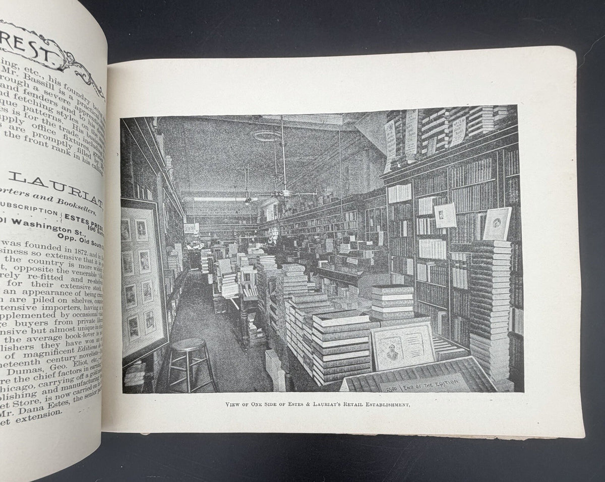 Antique Victorian Era Boston History Book Points of Interest Photo Album c1880
