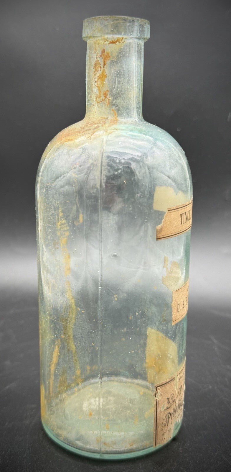 Antique PJ Noyes Pharmacy Bottle Tinct Ferri Mur 1880 NH Apothecary
