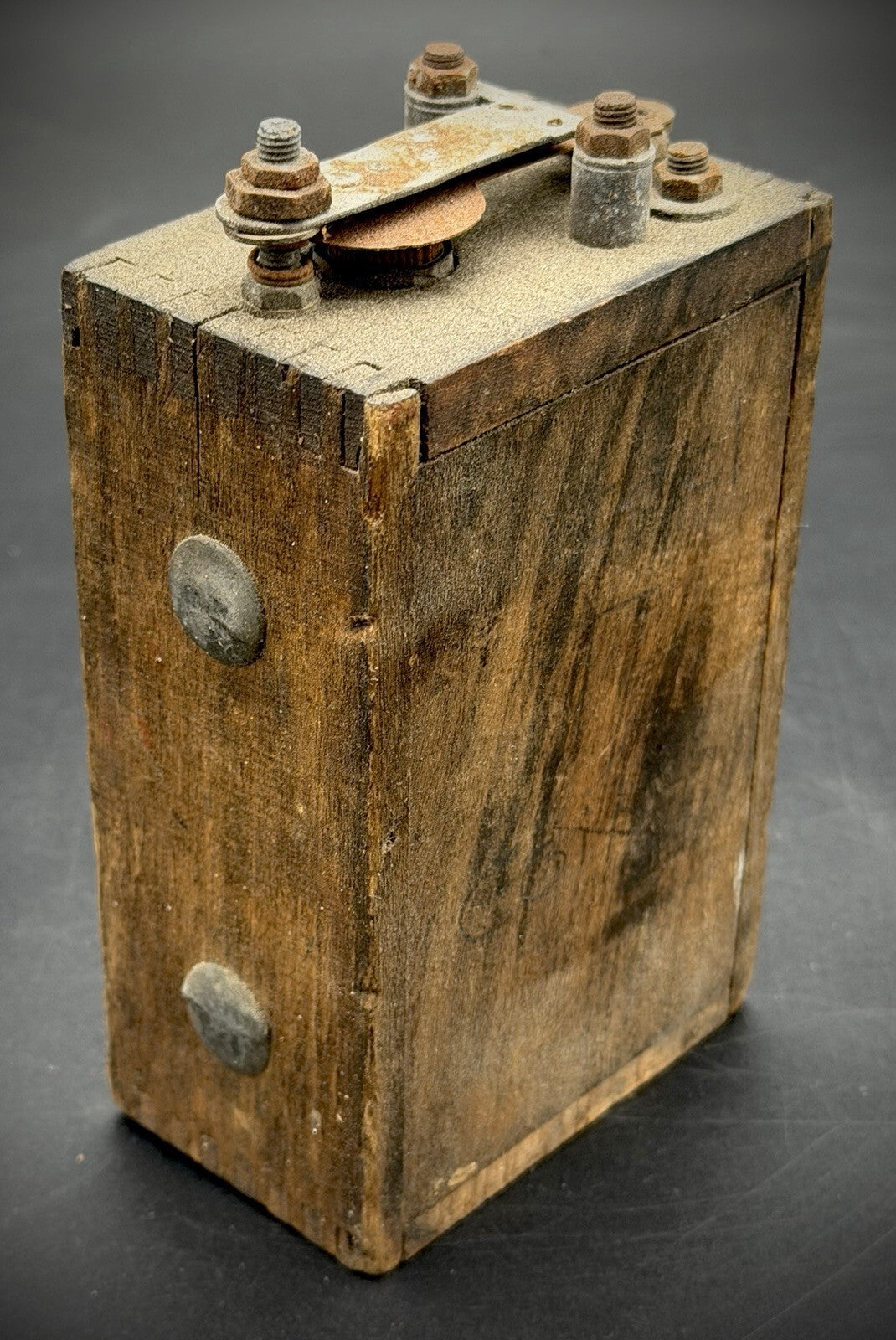 Vintage Antique Wooden Induction Coil Industrial Scientific Display Piece