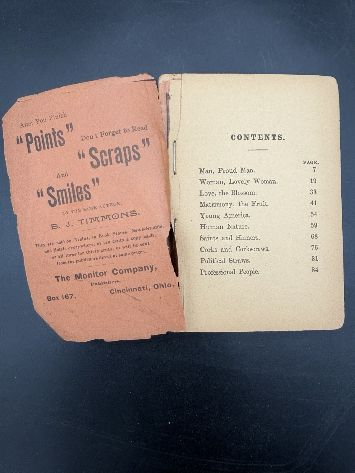 1890s Points Frequently Overlooked By Wise & Otherwise E J Timmons Booklet