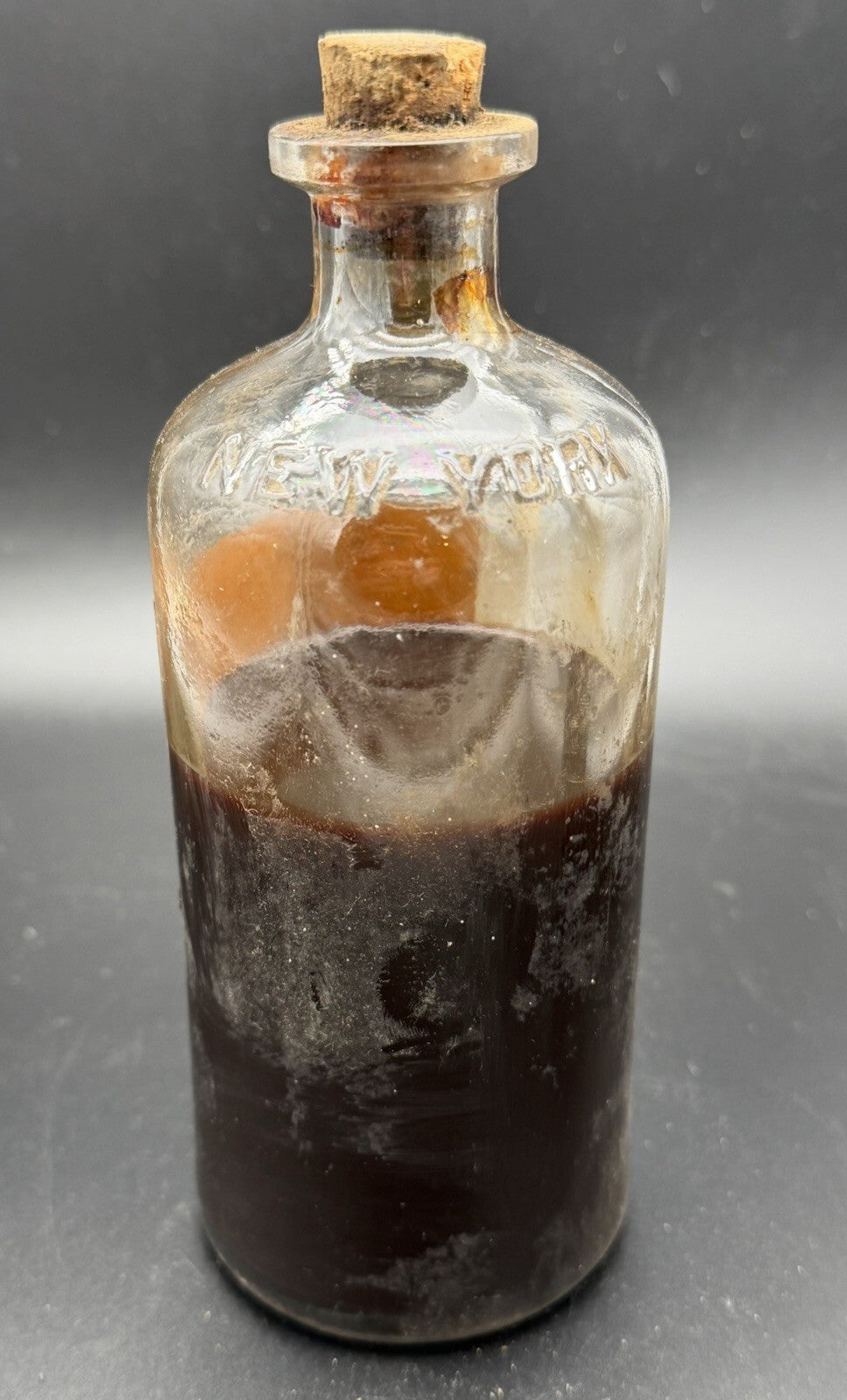 Antique R.W. Gardner New York Apothecary Bottle J.W. Beckwith Pharmacist Medical