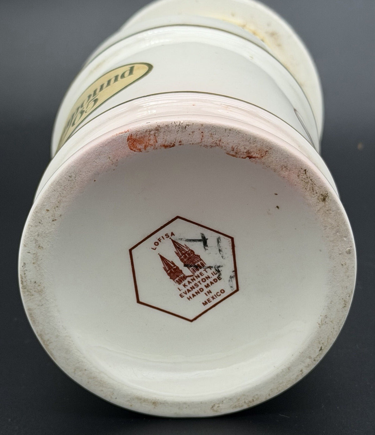 Vintage Lofisa Ceramic Apothecary Jar Darvocet Compound 65 Pharmacy Display