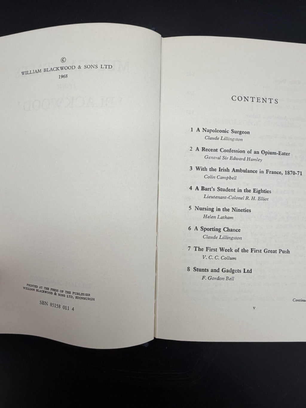 1968 Medical Tales from Blackwood Magazine William Blackwood First Edition