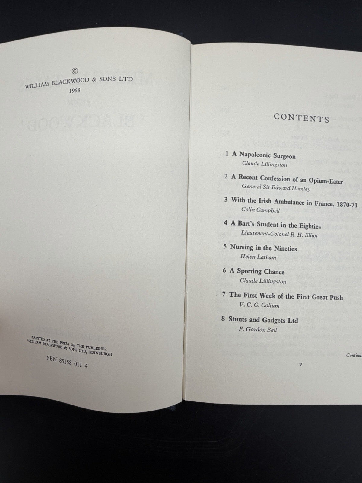 1968 Medical Tales from Blackwood Magazine William Blackwood First Edition