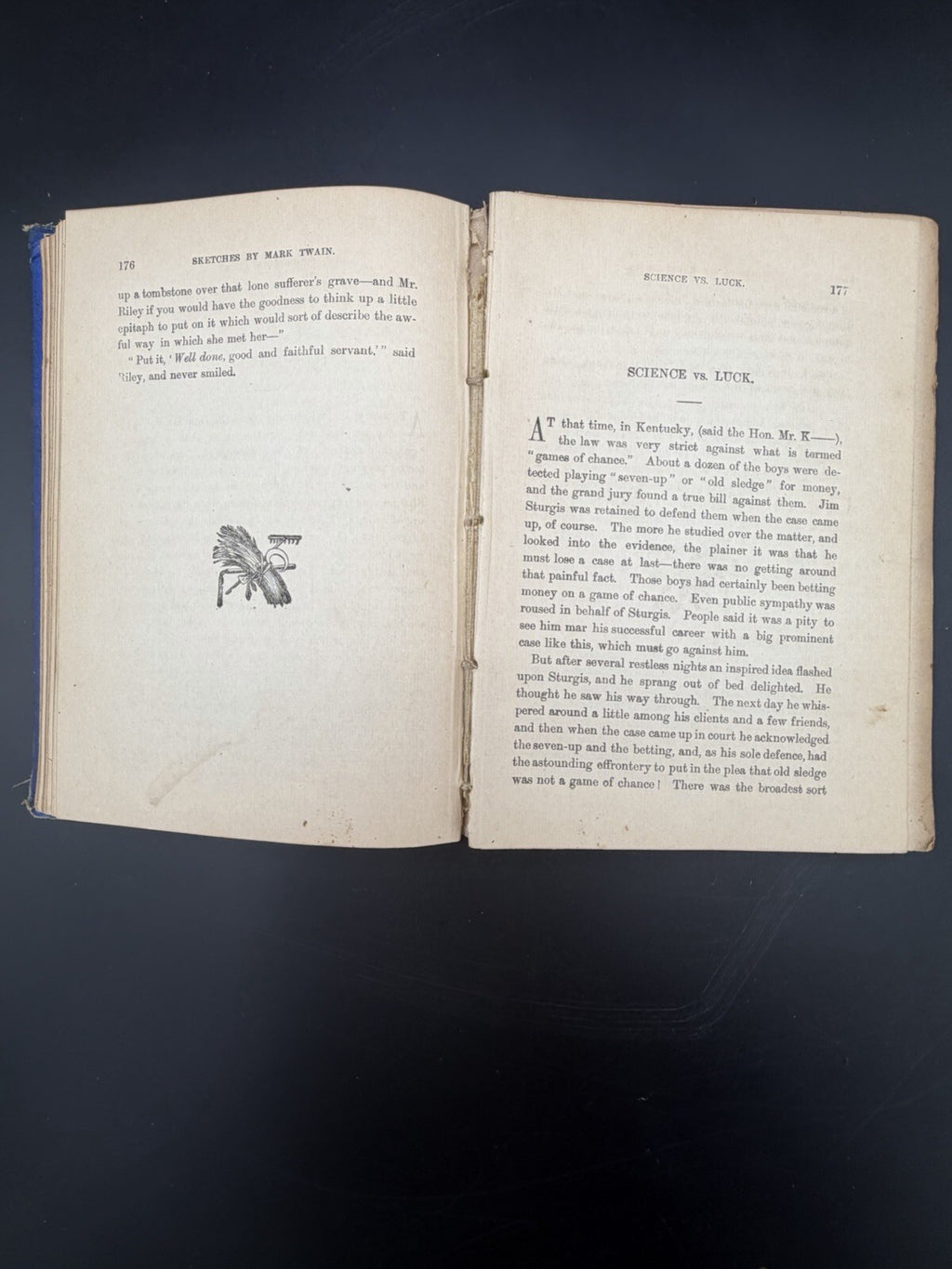 Antique 1879 Sketches By Mark Twain First Published In Complete Form Edition