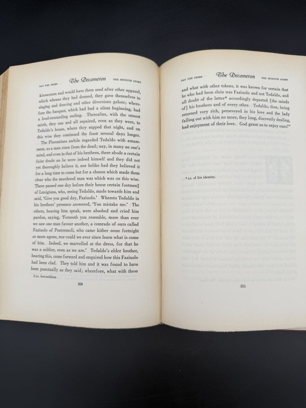 The Decameron, Boccaccio, Vol 1, 1928, J.P. Horn, AS-IS for Restoration