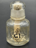 Antique Pharmacy Apothecary Glass Bottle – G.I. Stenciled Label & Stopper