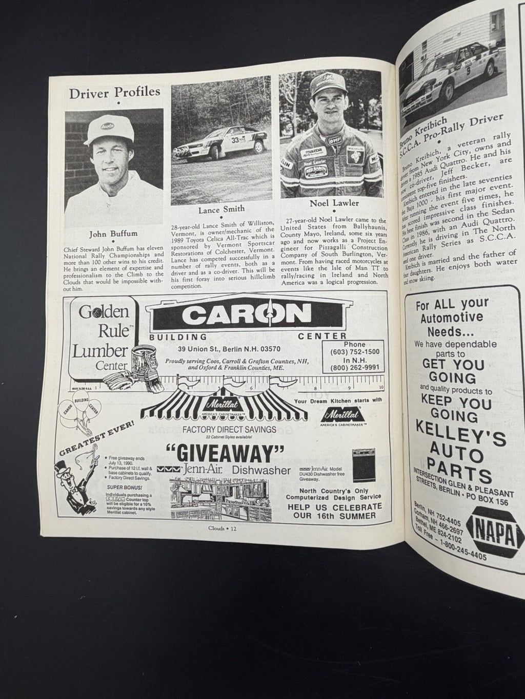 Vintage 1990 Mt. Washington Auto Road Hill Climb Official Program - Climb to the Clouds
