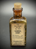 Vintage Schieffelin & Co. Soluble Pills No. 437 Sumbul Comp. Amber Glass Bottle