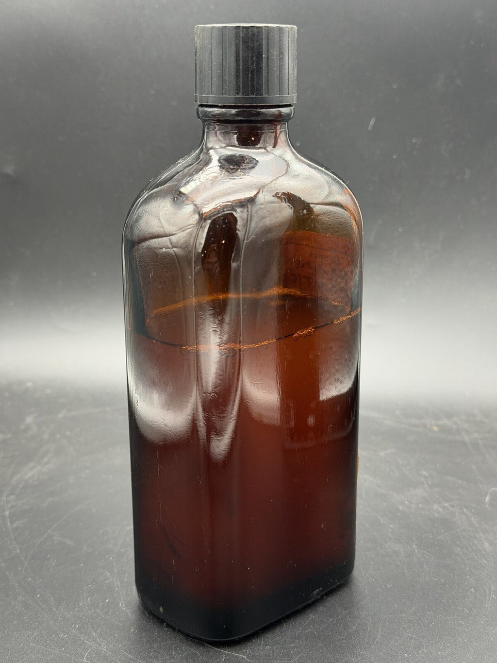 Vintage Eli Lilly Solution Alkaline Aromatic N.F. 1 Pint Amber Pharmacy Bottle