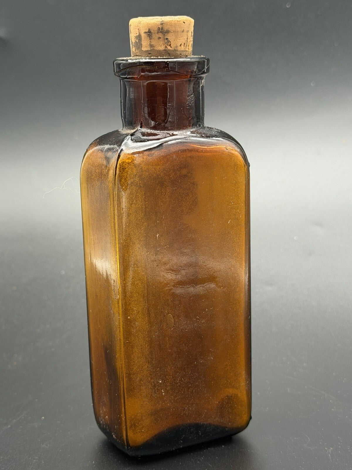 Antique Parke, Davis & Co. Amber Glass Bottle Uterine Astringent & Antiseptic