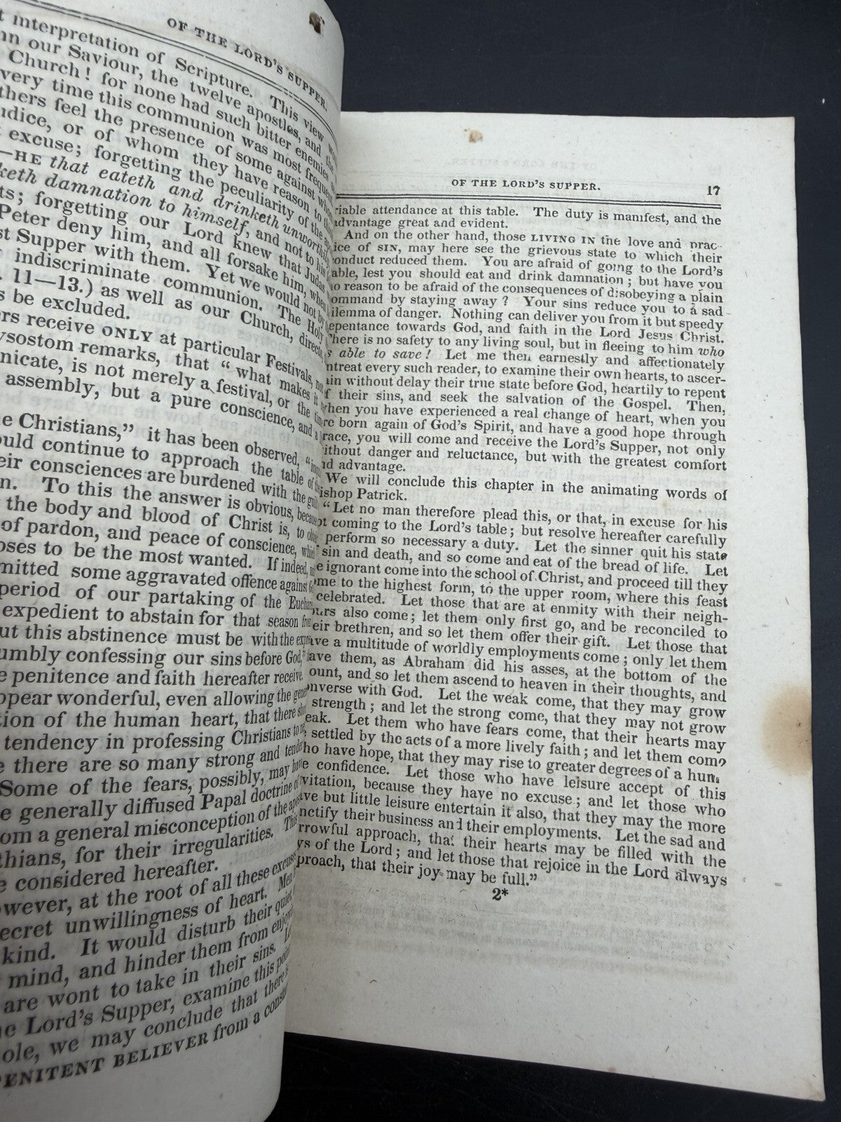 Antique 1810s-Era Protestant Episcopal Tract Society Booklet - Lord's Supper