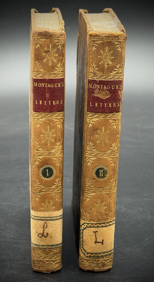 1784 Letters of Lady Mary Wortley Montagu 2 Vol Set Travel Poetry 18th Century