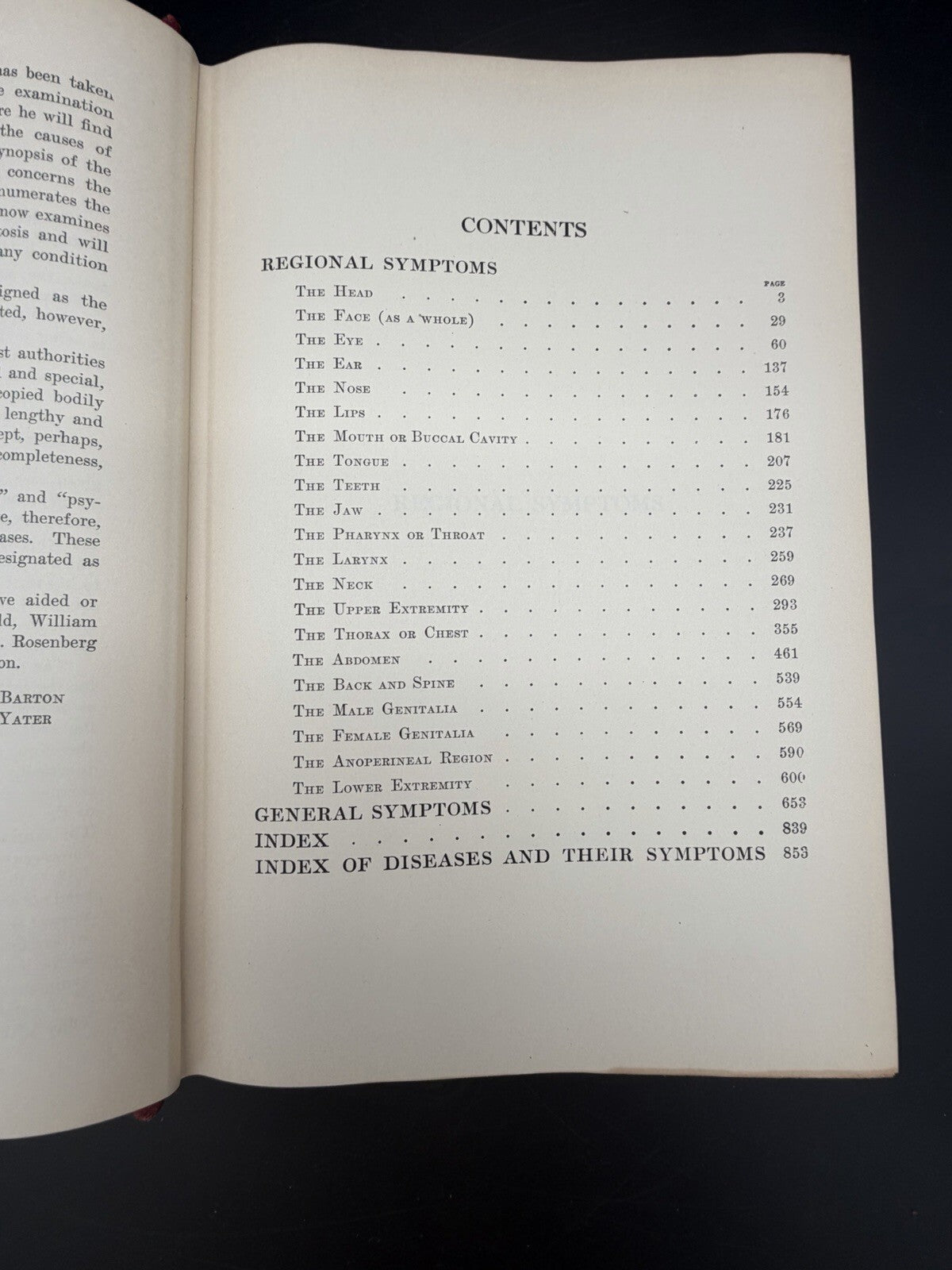 1936 Symptom Diagnosis Regional and General Barton Yater Third Edition Medical