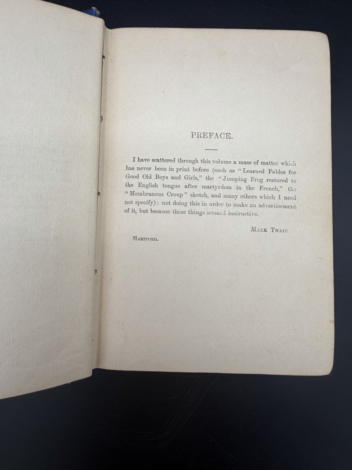 Antique 1879 Sketches By Mark Twain First Published In Complete Form Edition