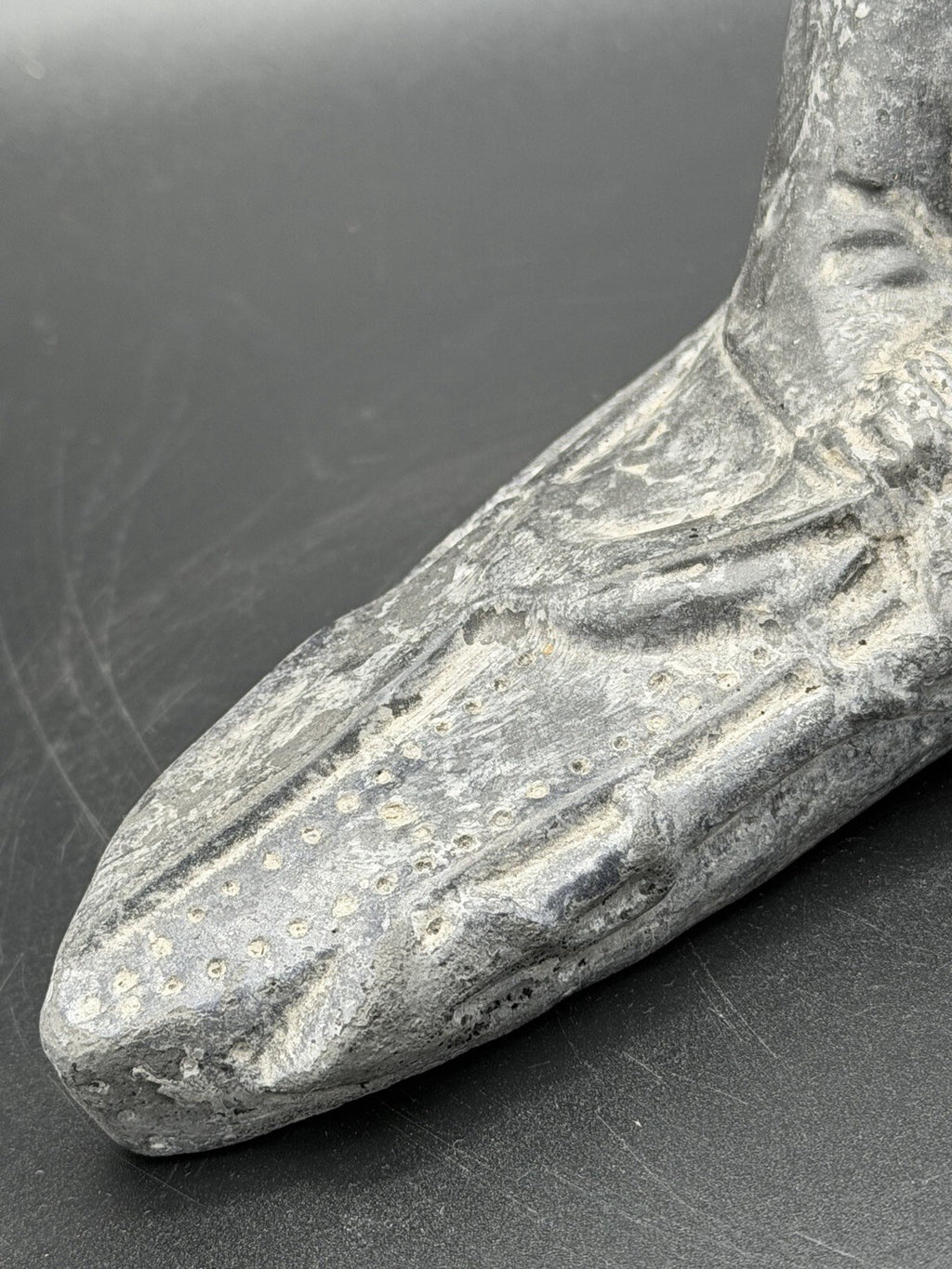 Vintage Inuit Style Soapstone Carving Eskimo Hunter in Kayak Sculpture