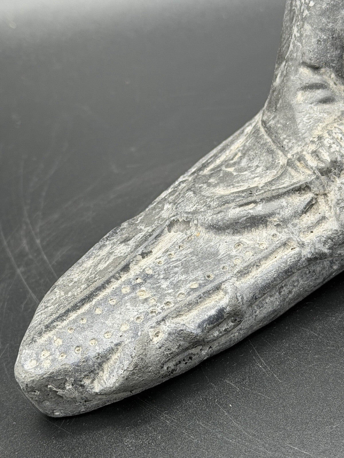Vintage Inuit Style Soapstone Carving Eskimo Hunter in Kayak Sculpture