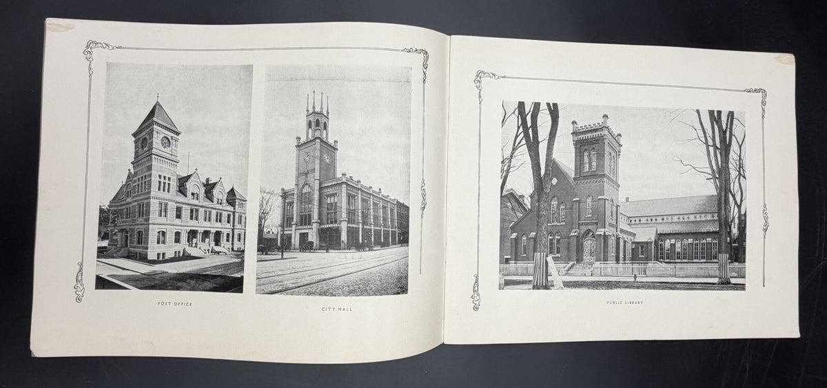 Antique Booklet, 1903 Views of Manchester and Vicinity Photo Book - L.H. Nelson Co. NH