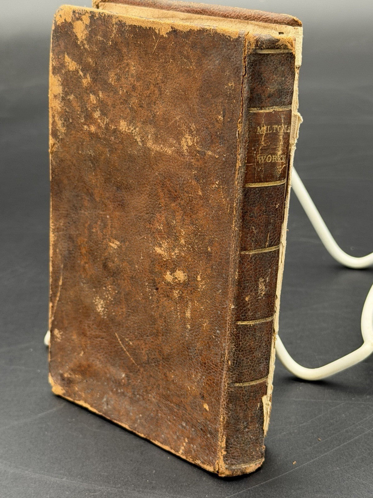 JOHN MILTON Poetical Works 2 (of 3) Leather Volumes 1815 J Forbes & Co. New York