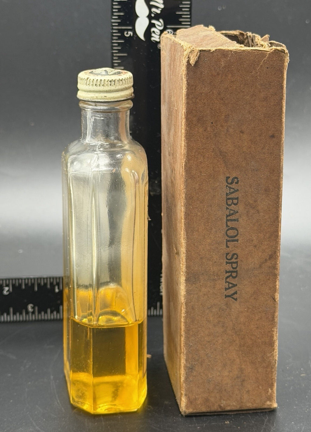 Vintage Morgan's Sabalol Spray Medicine Bottle with Original Box
