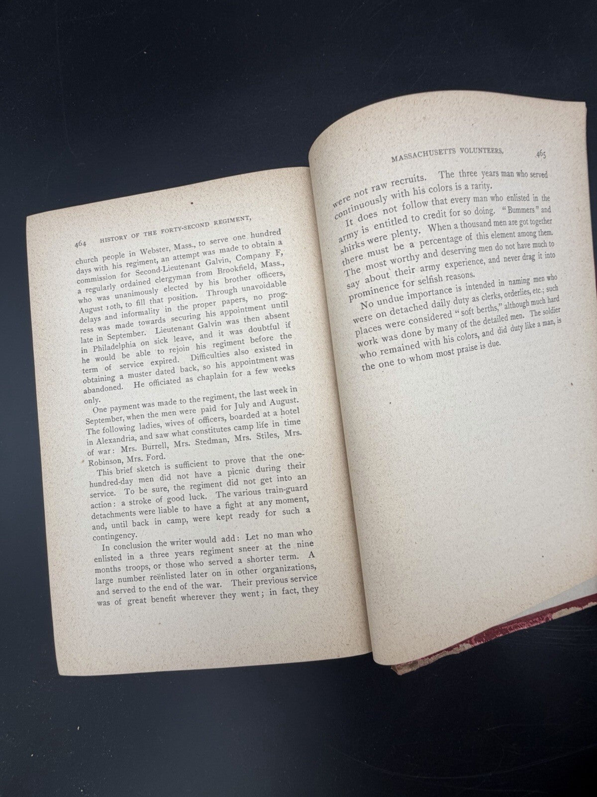 1886 History of the 42nd Regiment Massachusetts Volunteers Civil War Infantry