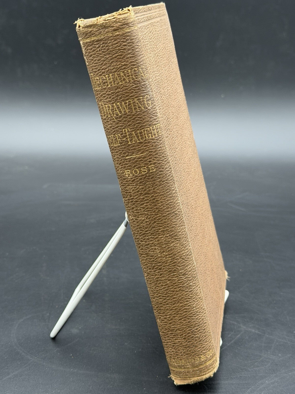 Antique Book 1898 Mechanical Drawing Self-Taught - Joshua Rose Engineering RARE