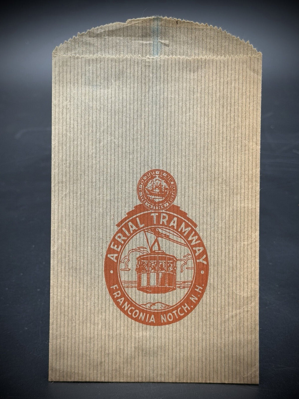 Vintage Aerial Tramway Paper Bag Franconia Notch NH Collectible Ephemera