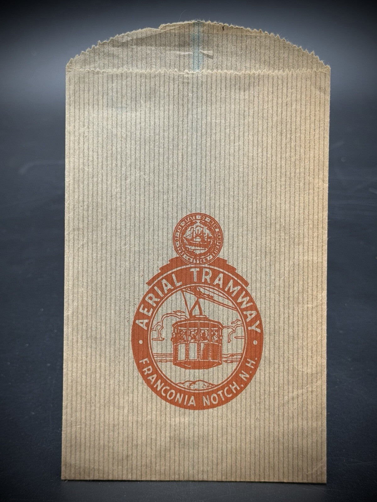 Vintage Aerial Tramway Paper Bag Franconia Notch NH Collectible Ephemera