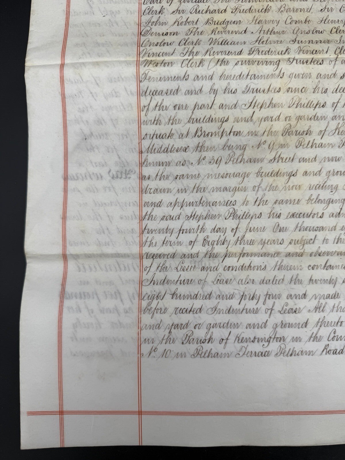 1904 Antique Deed: Kensington, London Property Assignment (Phillips/Freyberg)