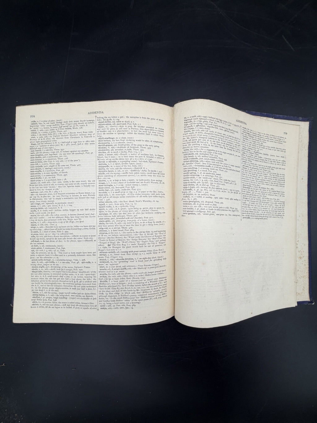 Cleasby & Vigfusson ICELANDIC-ENGLISH DICTIONARY - 1874 1st edn w/ 1876 appendix