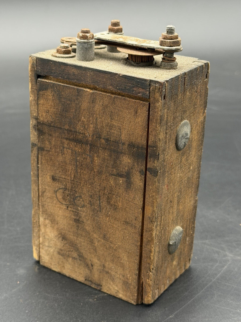 Vintage Antique Wooden Induction Coil Industrial Scientific Display Piece