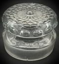 Antique Clear Glass Apothecary Jar Lid Old Replacement 3 1/4” Wide Small Chip