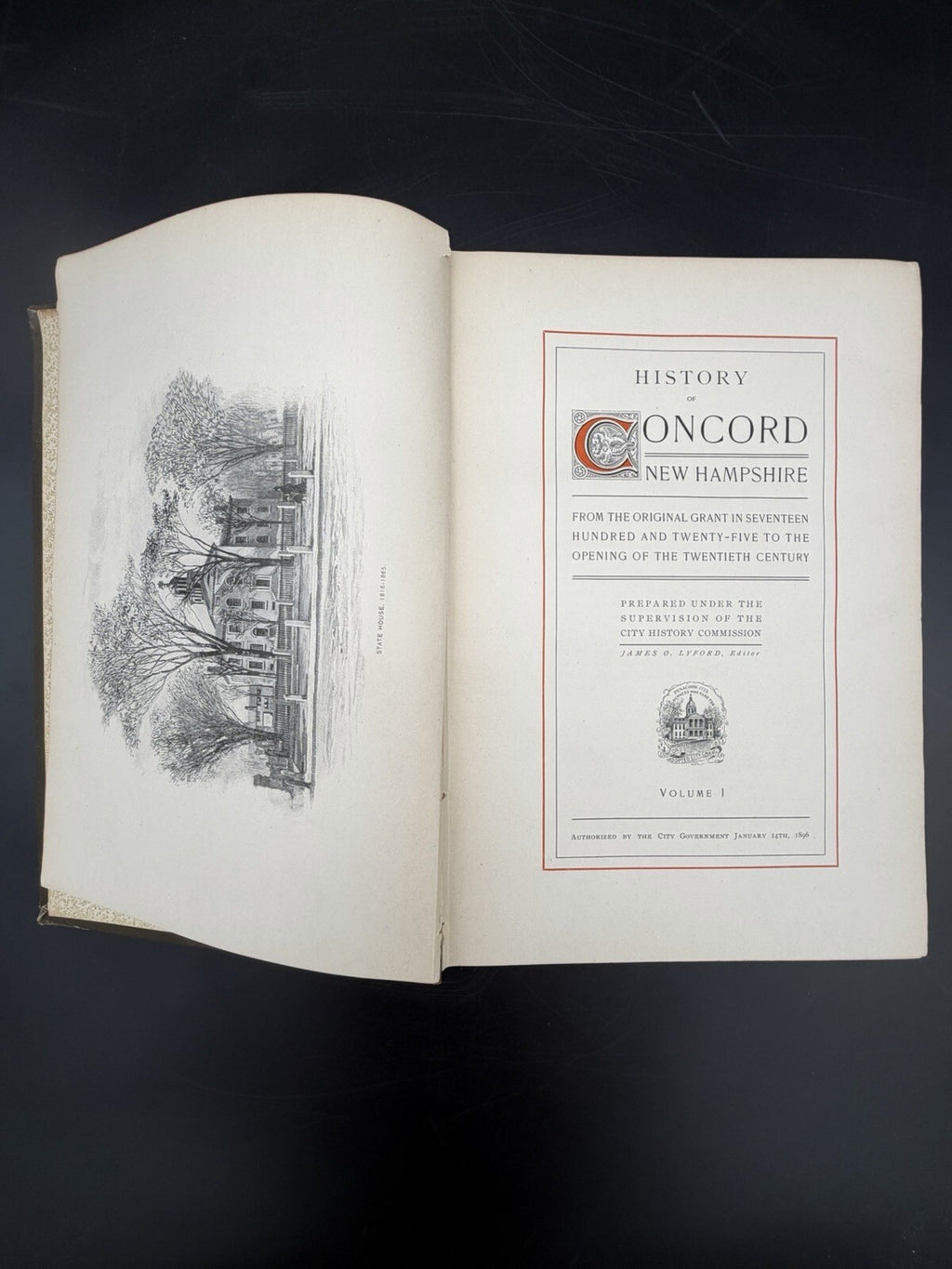 Antique Book History of Concord New Hampshire 1725-1903 Lyford 2 Volume Set 1903