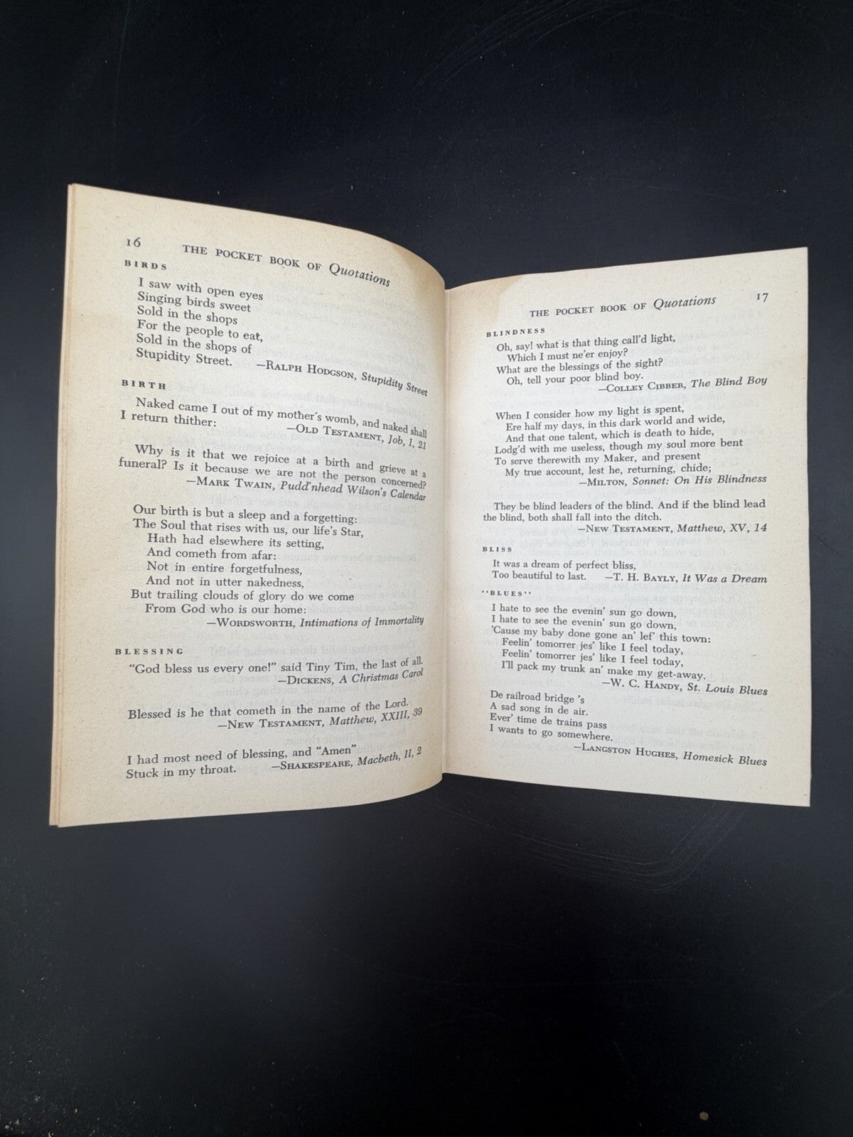 Vintage 1942 The Pocket Book Of Quotations Collector's Edition Henry Davidoff