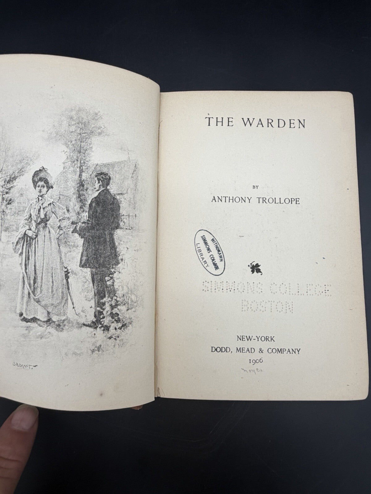 The Warden By Anthony Trollope 1906 Dodd Mead And Company Ex-Library