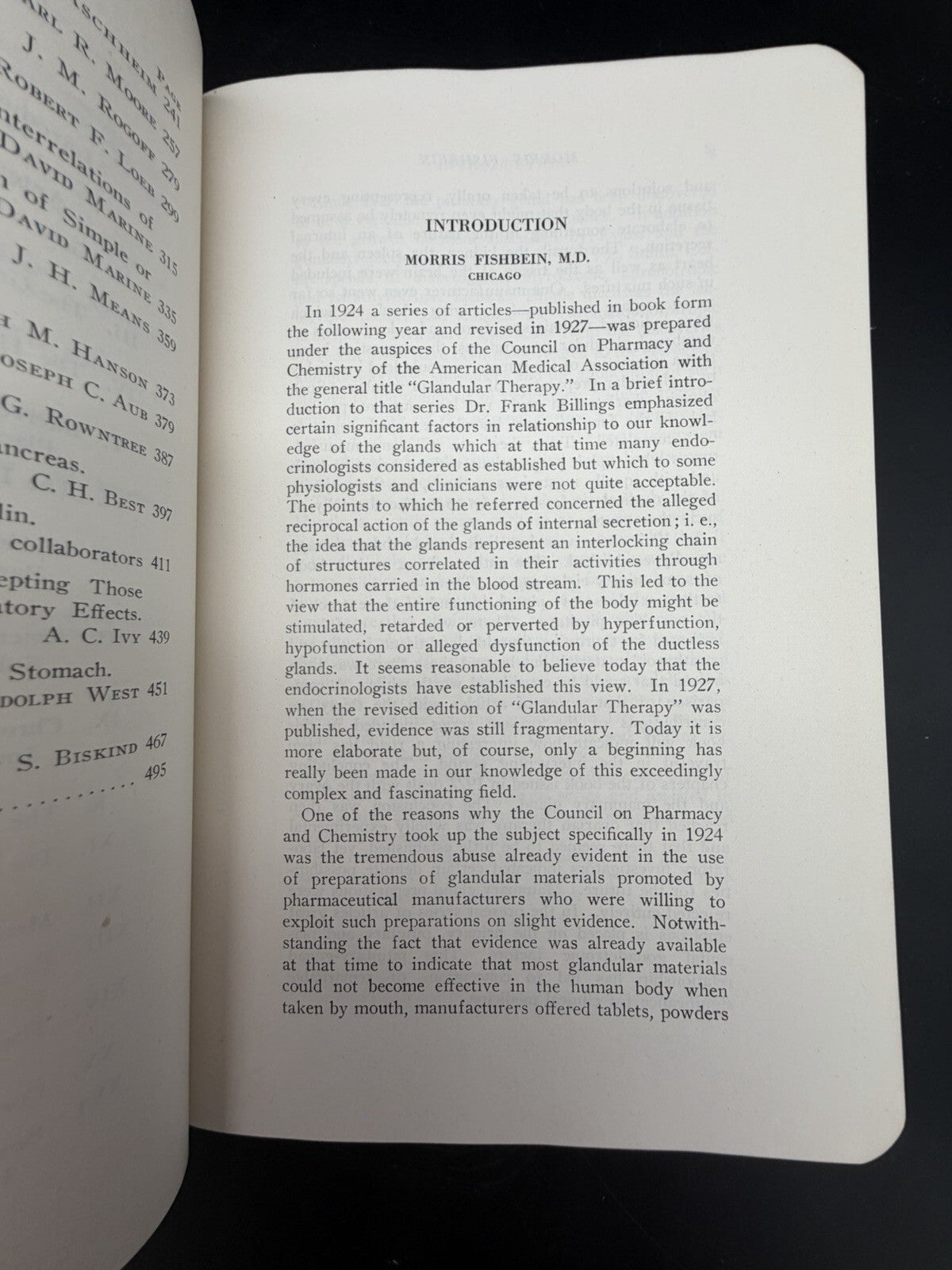 Antique 1935 Glandular Physiology and Therapy Medical Book AMA Endocrinology