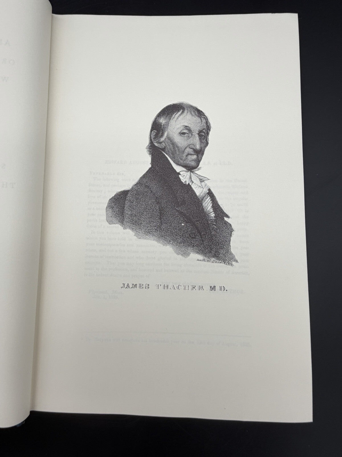 American Medical Book Biography of 1828 by James Thacher M.D.  1967 Print FINE