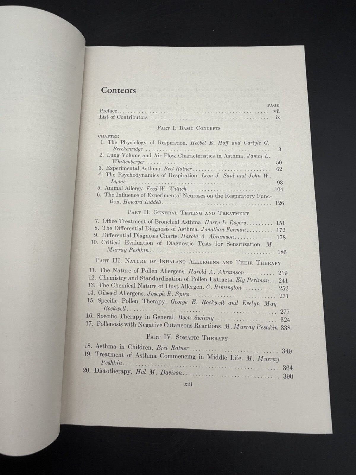 Somatic & Psychiatric Treatment of Asthma 1951 Harold A. Abramson Medical Book