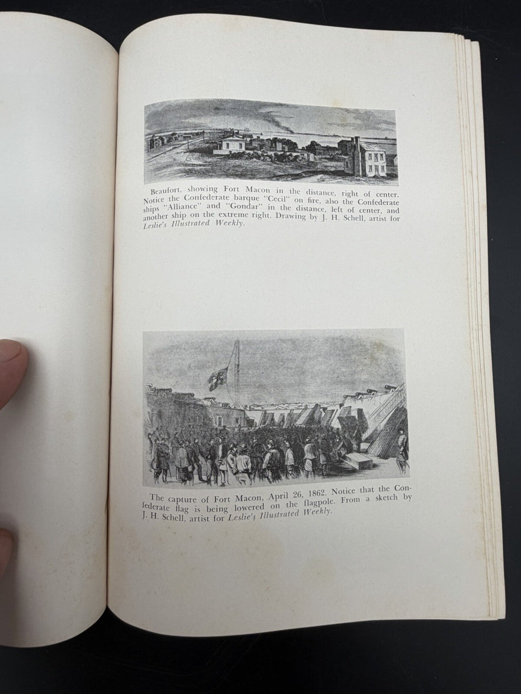1958 Pictures of the Civil War Period in North Carolina Booklet Foldout Map