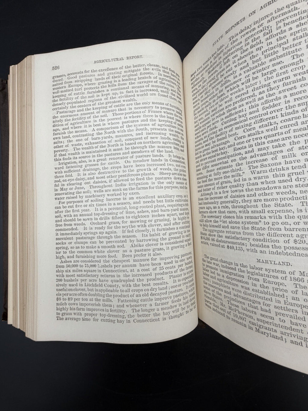 1870 Antique Book Report of the Commissioner of Agriculture for Year 1869 Illustrated