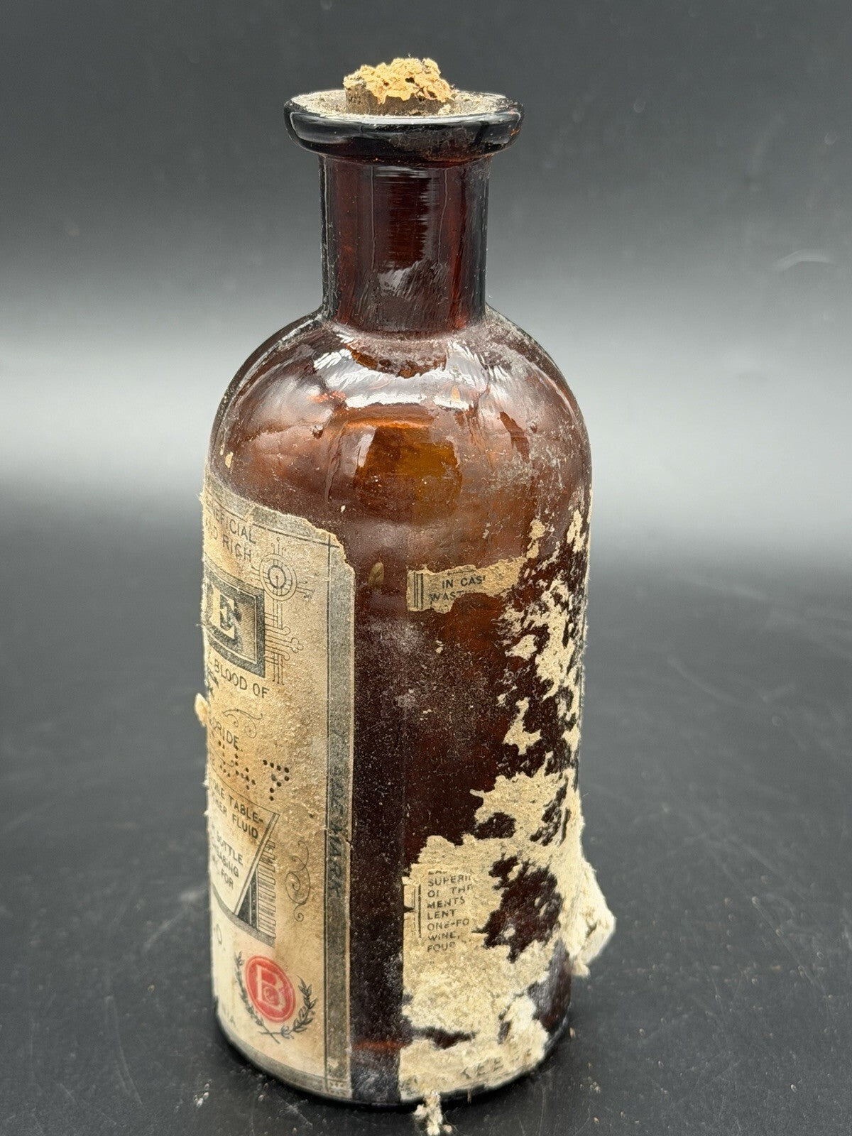 Antique Bovinine Medicine Bottle The Bovinine Co. Chicago New York London