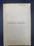 1883 Memorial Hezekiah Anthony Providence RI Photo Portrait Book Pamphlet