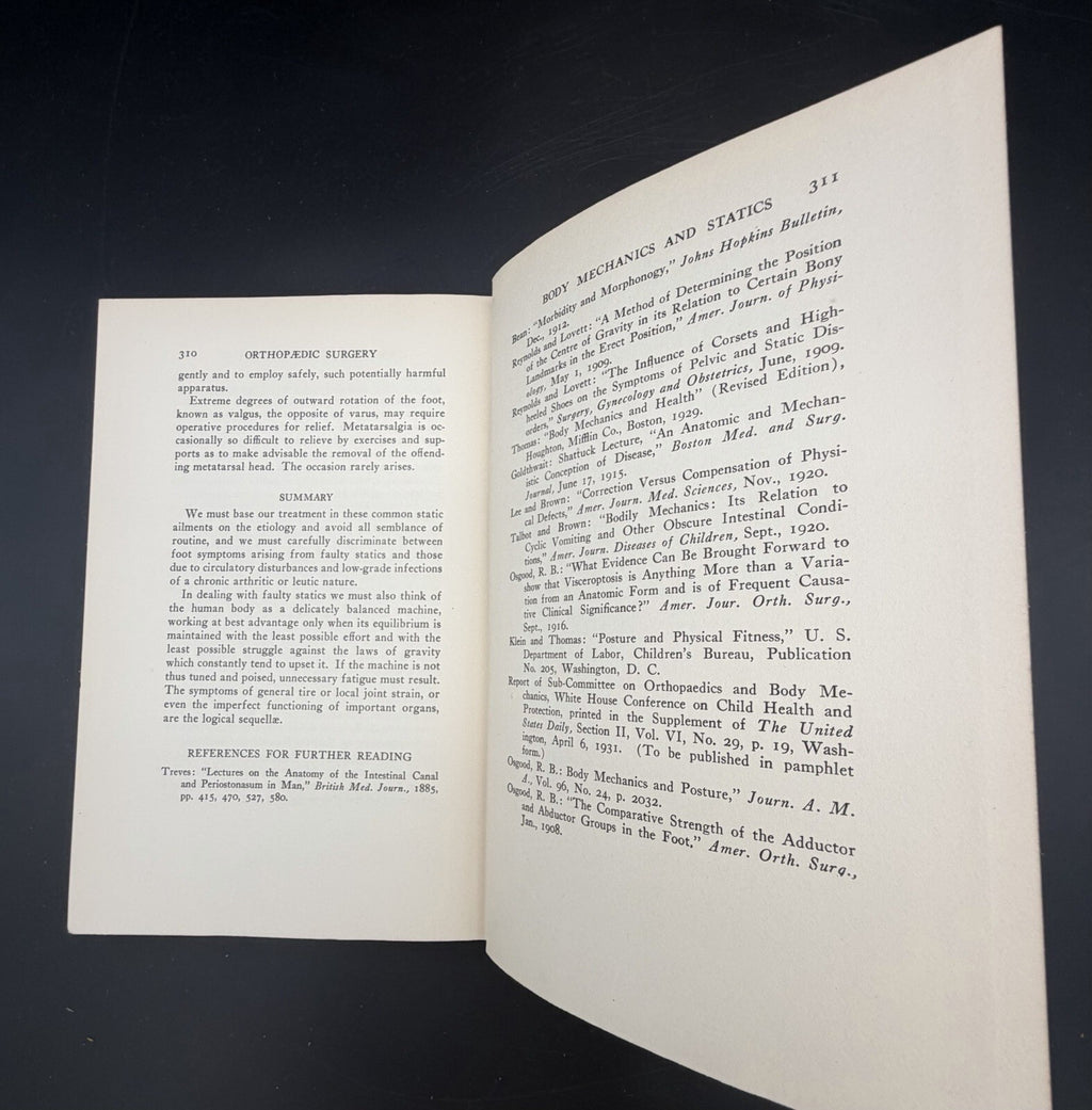1931 Fundamentals of Orthopaedic Surgery Osgood Allison Harvard Lectures Medical