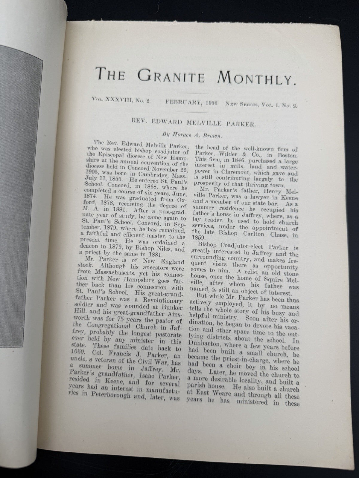 February 1906 The Granite Monthly Magazine - New Hampshire History & Biography