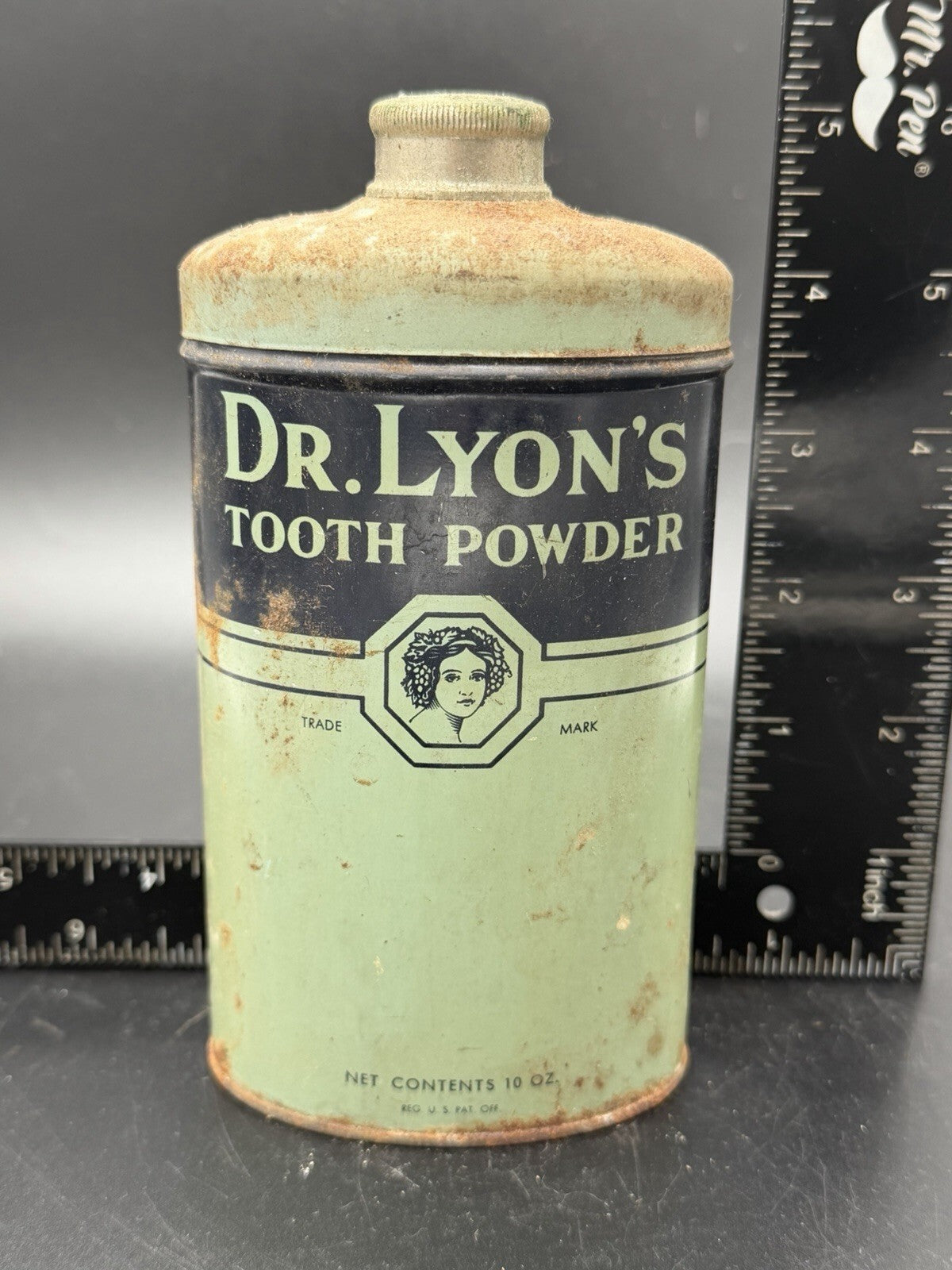 Vintage Dr. Lyon's Tooth Powder 10 Oz Tin The R.L. Watkins Company Apothecary